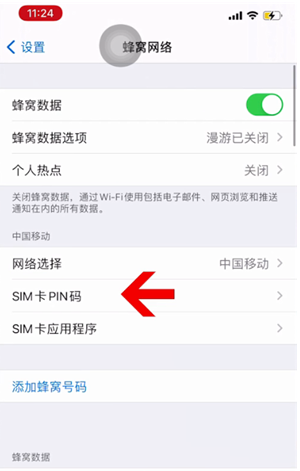 三门苹果14维修网分享如何给iPhone14的SIM卡设置密码 