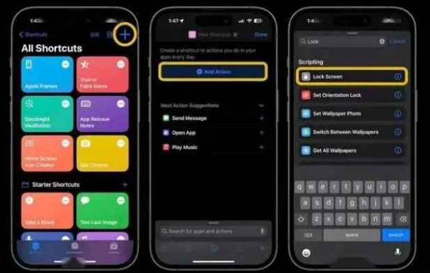 三门苹果14锁屏维修店分享iPhone14升级iOS16.4后如何创建锁屏快捷方式 